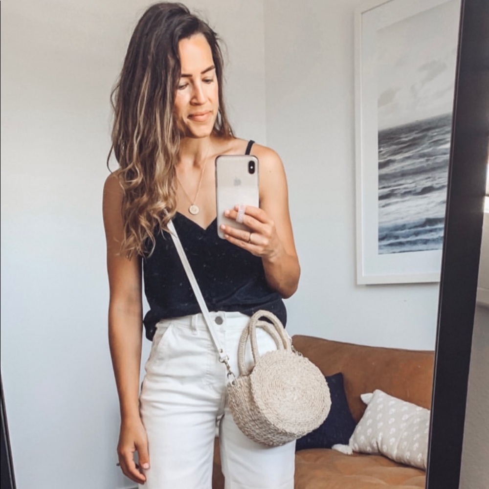 4⭐️ rated Madewell Silk Button-Down Cami